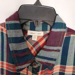 Silence + Noise Colorful Bare Shoulder Shirt